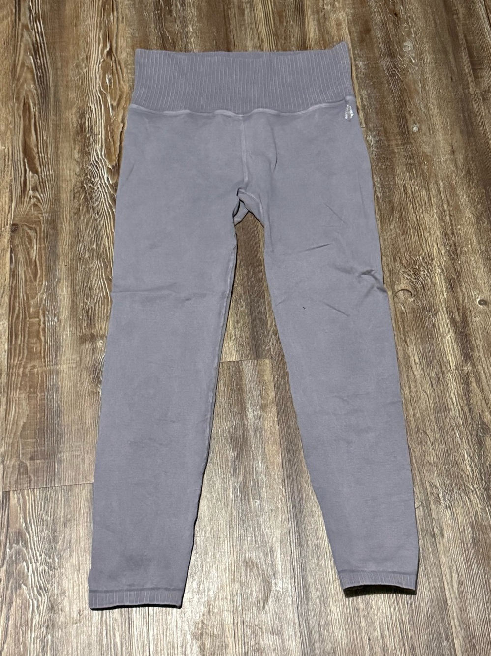 FP Movement Seamless Leggings Women's 26 Lavender High Ribbed Pull On Pants